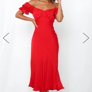 Red Hello Molly Maxi Dress Size Medium!